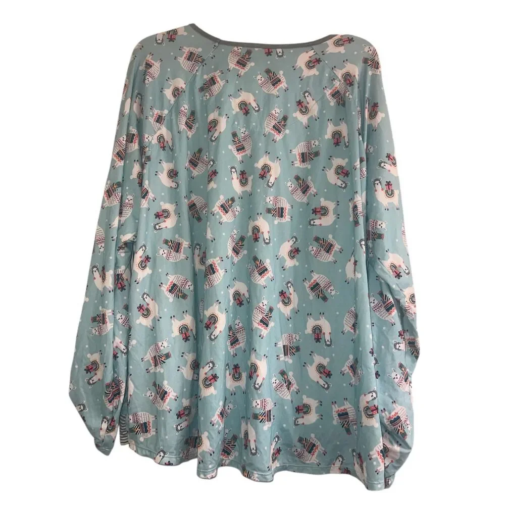 ✨CUDDL DUDS Womens Llamas Long Sleeve Cozy Jersey Sz 2X/XL Pajama Set✨ - Picture 7 of 13